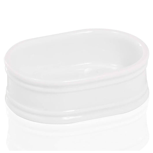 PORTASAPONE IMPERO 12X9XH4CM BIANCO PORCELLANA
