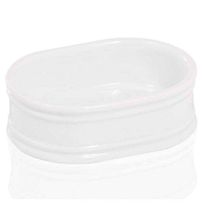 PORTASAPONE IMPERO 12X9XH4CM BIANCO PORCELLANA