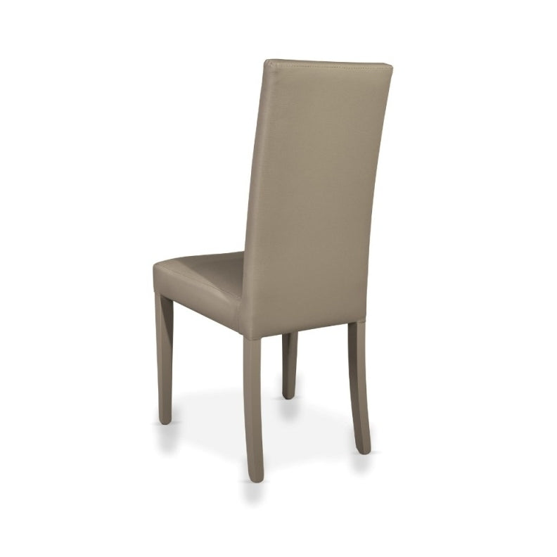 SEDIA NANCY 47X47XH101CM TORTORA IN ECOPELLE.