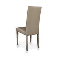 SEDIA NANCY 47X47XH101CM TORTORA IN ECOPELLE.