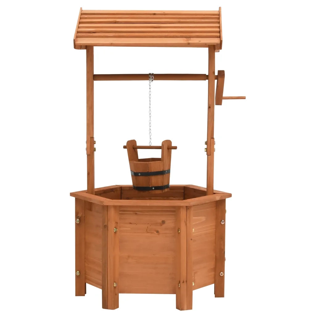 Fioriera | Cassetta per fiori | Vaso Pozzo dei Desideri 40x40x84 cm in Legno di Abete