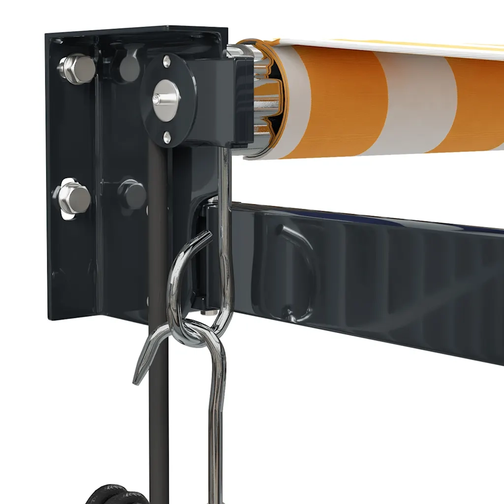 Tenda Sole Automatica Retrattile Gialla e Bianca 4x3 m