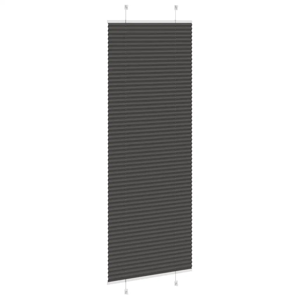 Tenda Plissettata Nera 80x200 cm Larghezza Tessuto 79,4 cm 4015156