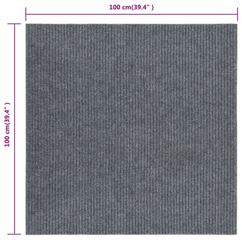 Tappeto Corsia Acchiappa Polvere 100x100 cm Grigio 327174
