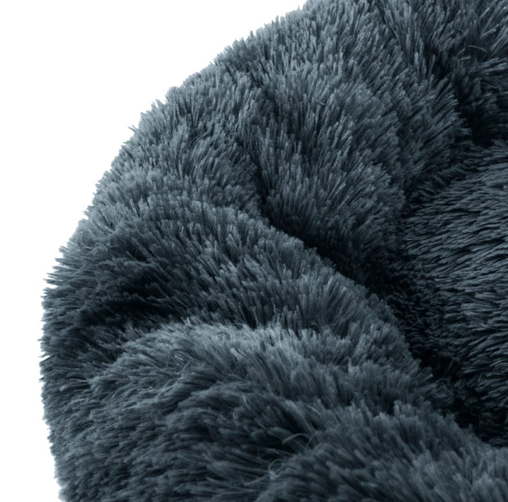 Cuccia per animali domestici Valora PLUSH BED grigio scuro in peluche confortevole x9