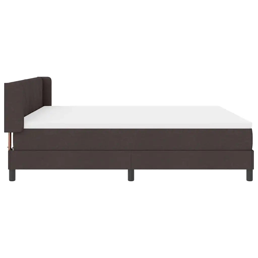 Letto a molle Marrone Scuro 200 x 180 cm Poliestere 3341184