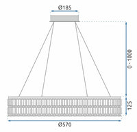 Lampada Led App1568-cp Gold 60cm