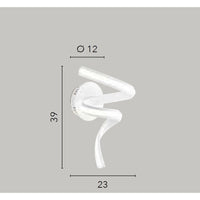 APPLIQUE LED MYSTRAL 15W 23XH39CM 3-4000K BIANCA.