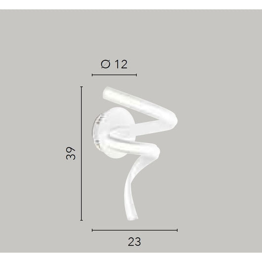 APPLIQUE LED MYSTRAL 15W 23XH39CM 3-4000K BIANCA.