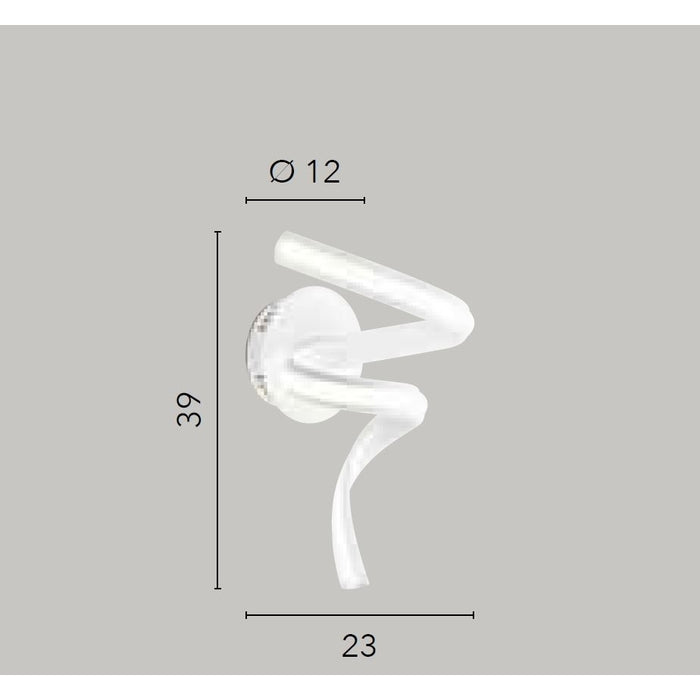 APPLIQUE LED MYSTRAL 15W 23XH39CM 3-4000K BIANCA.