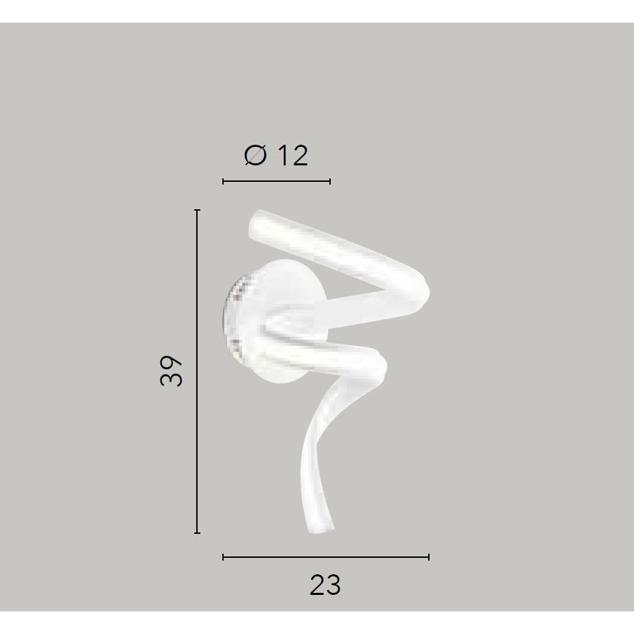 APPLIQUE LED MYSTRAL 15W 23XH39CM 3-4000K BIANCA.