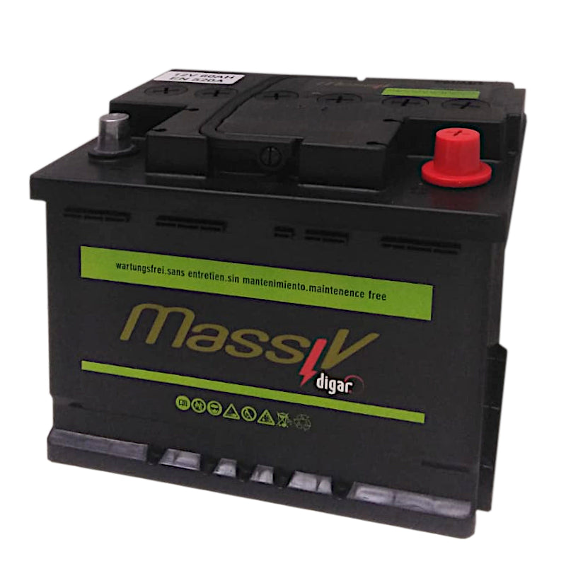 BATTERIA PLUS 60AH DX 12V 520A 242X175XH190MM