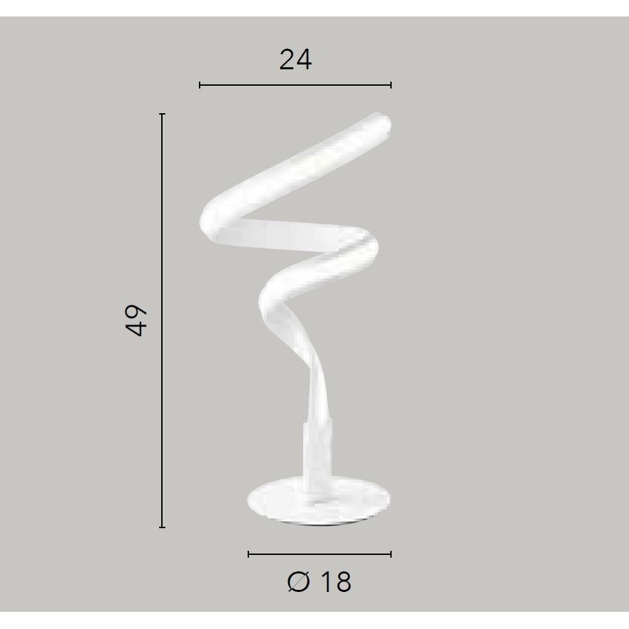 LAMPADA LED DA TAVOLO MYSTRAL 15W H49CM BIANCA.