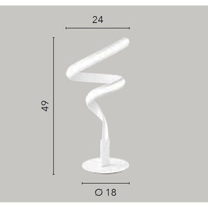 LAMPADA LED DA TAVOLO MYSTRAL 15W H49CM BIANCA.