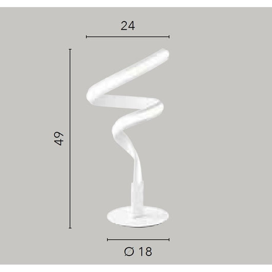 LAMPADA LED DA TAVOLO MYSTRAL 15W H49CM BIANCA.