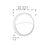 PLAFONIERA LED EVER PAL BIANCA 20W 22CM 4000K IP6.