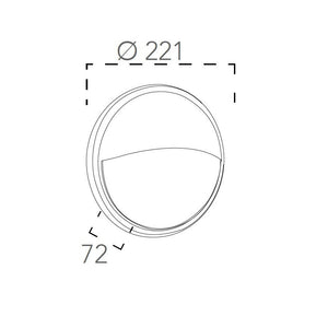 PLAFONIERA LED EVER PAL BIANCA 20W 22CM 4000K IP6.