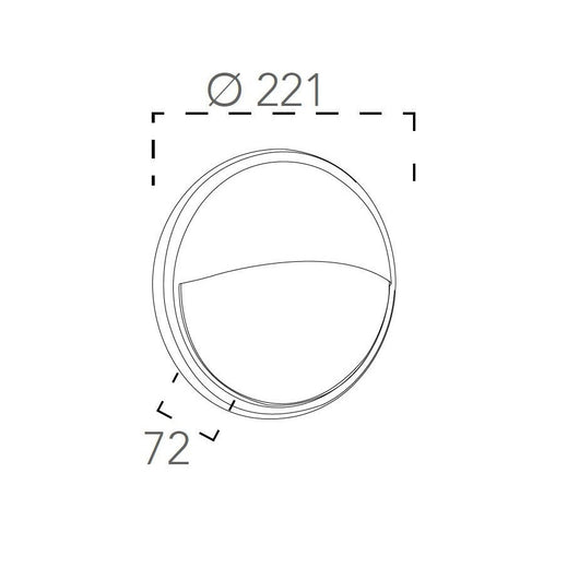 PLAFONIERA LED EVER PAL BIANCA 20W 22CM 4000K IP6.