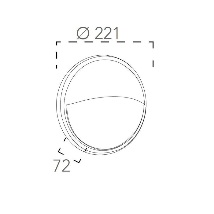 PLAFONIERA LED EVER PAL BIANCA 20W 22CM 4000K IP6.
