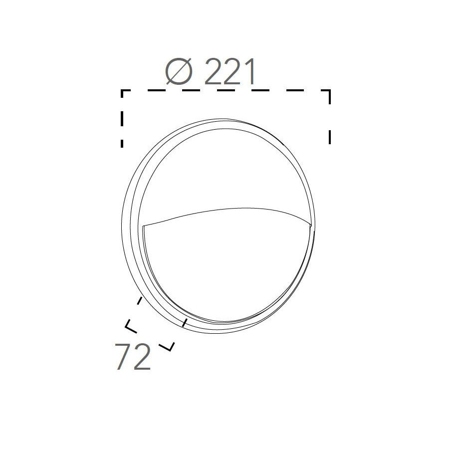 PLAFONIERA LED EVER PAL BIANCA 20W 22CM 4000K IP6.