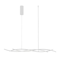 LAMPADARIO A LED KINETIC IN ALLUMINIO BIANCO 40W  CM.117X105H.COLORE LUCE 3000-6000°K