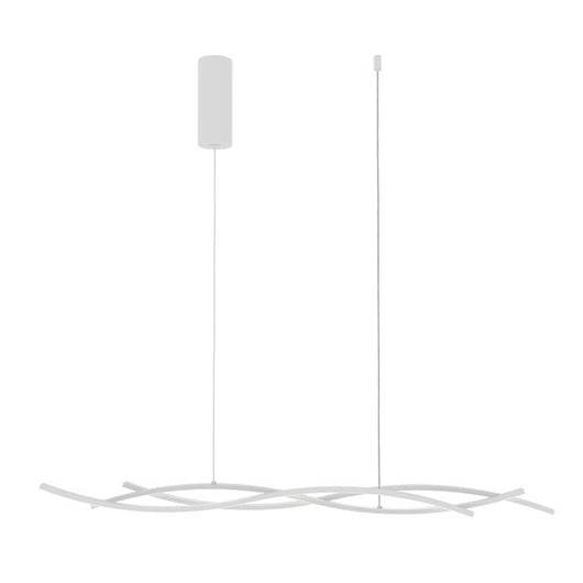 LAMPADARIO A LED KINETIC IN ALLUMINIO BIANCO 40W  CM.117X105H.COLORE LUCE 3000-6000°K