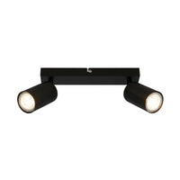 Faretto Moderno Tib Metallo Nero 2 Luci Gu10 Ip20