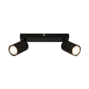 Faretto Moderno Tib Metallo Nero 2 Luci Gu10 Ip20