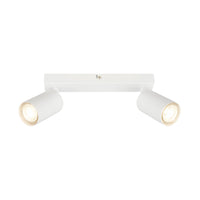 Faretto Moderno Tib Metallo Bianco 2 Luci Gu10