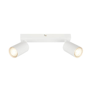 Faretto Moderno Tib Metallo Bianco 2 Luci Gu10