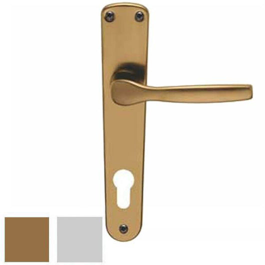 Brialma Maniglia Ginevra Alluminio Argentato Placca 8x85cm Yale