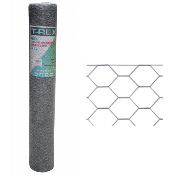 T-Rex 05894 Rete Tripla Zincata 16 2-0.60 H 50 10mt
