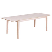 Tavolo da pranzo allungabile in MDF di faggio bianco chiaro 180/240 x 90 cm Gambe in legno di gomma