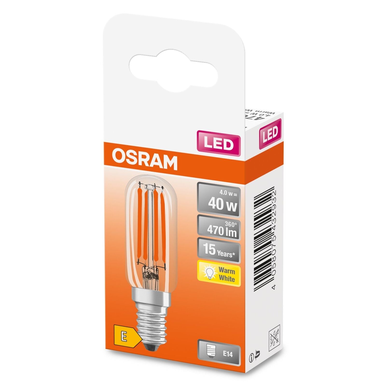 Osram STAR lampada LED Bianco caldo 2700 K 4 W E14 E