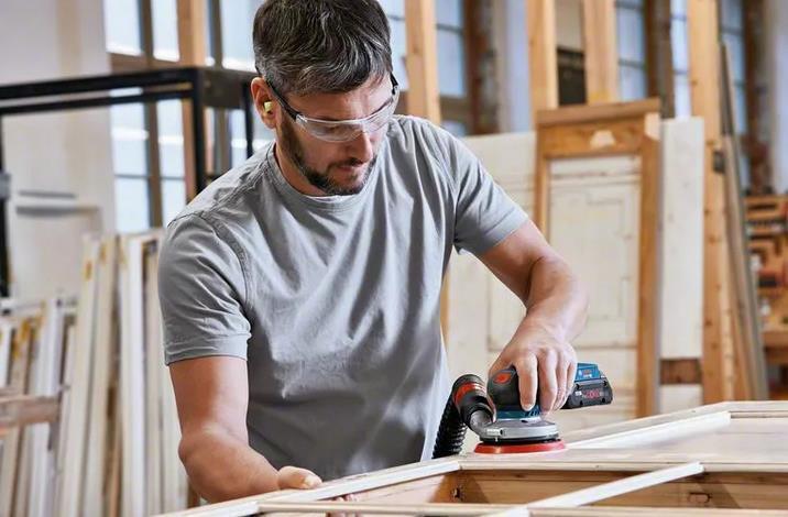 Bosch GEX 18V-125 Professional Levigatrice orbitale casuale 10000 Giri/min 20000 OPM Nero, Blu, Grigio, Rosso