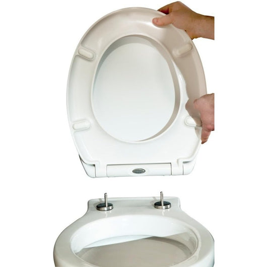 Duroplast - sedile per wc a chiusura ammortizzata e tasto di sga