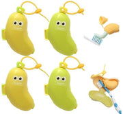 Set di protezione per la dentatura portatile - Ombrello per spazzola da denti - Copertura per spazzola da denti - Borsa da viaggio con dispensatore di dentifricio - 4 pezzi - Plastica/Silicone