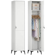 Armadio Guardaroba Stretto con Porte ¨C Zephmum ¨C Bianco 36x40x180 cm