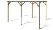 Tettoia posto auto coperto in legno 3x4 m - 12 m2 - CAR13 - ALTANKA
