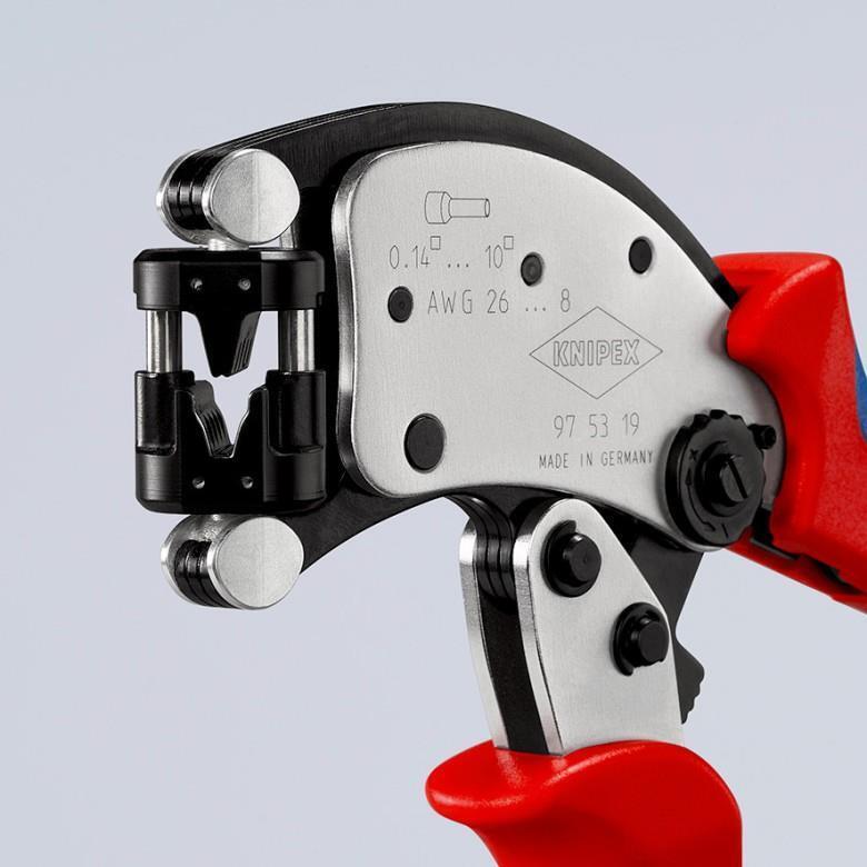 Knipex 97 53 19 pinza crimpatrice Nero, Blu, Rosso