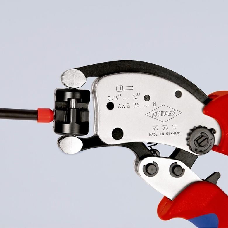 Knipex 97 53 19 pinza crimpatrice Nero, Blu, Rosso