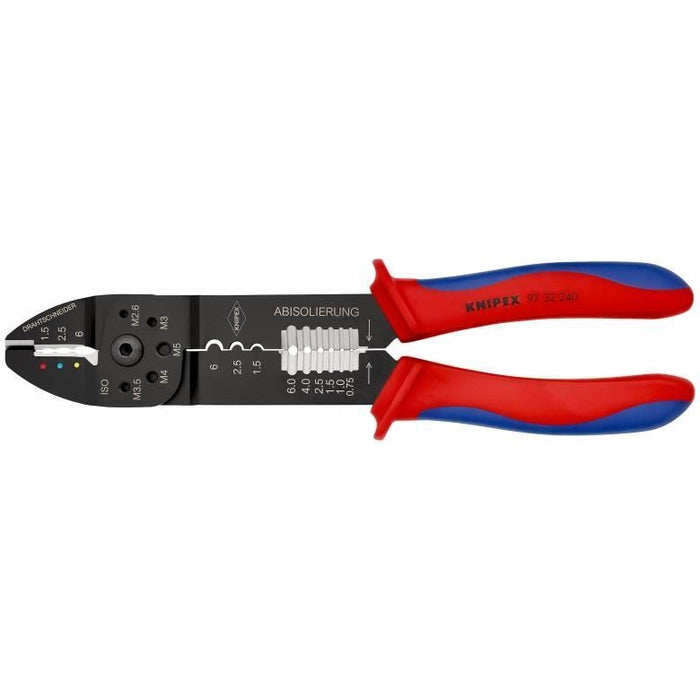 Knipex 97 32 240 pinza crimpatrice Nero, Blu, Rosso