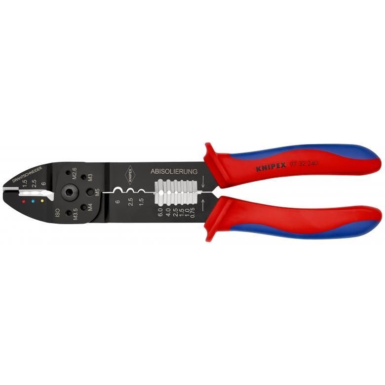 Knipex 97 32 240 pinza crimpatrice Nero, Blu, Rosso