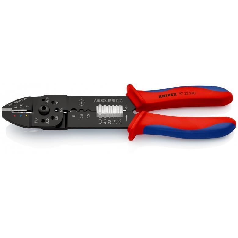 Knipex 97 32 240 pinza crimpatrice Nero, Blu, Rosso