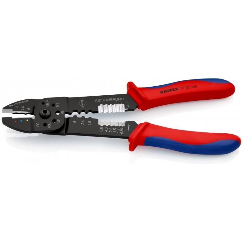 Knipex 97 32 240 pinza crimpatrice Nero, Blu, Rosso