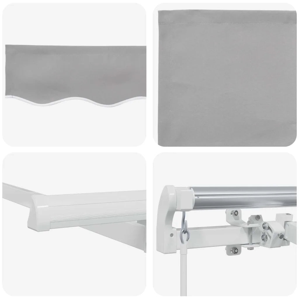 vidaXL Tenda Retrattile Grigio chiaro 350 x 200 cm