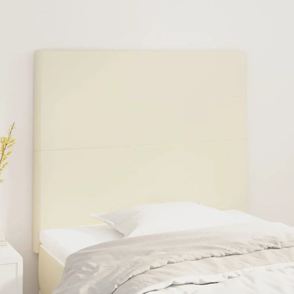 Testiera | Testata Crema 90x5x118/128 cm Similpelle