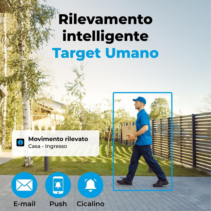 Isiwi KIT WIRELESS CONNECT AIR2 ISW-K2N8BFBTA4MP-2 GEN1 NVR 8 CANALI+ 2 TELECAMERE A BATTERIA DA 8