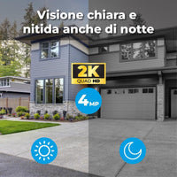 Isiwi KIT WIRELESS CONNECT AIR2 ISW-K2N8BFBTA4MP-2 GEN1 NVR 8 CANALI+ 2 TELECAMERE A BATTERIA DA 8