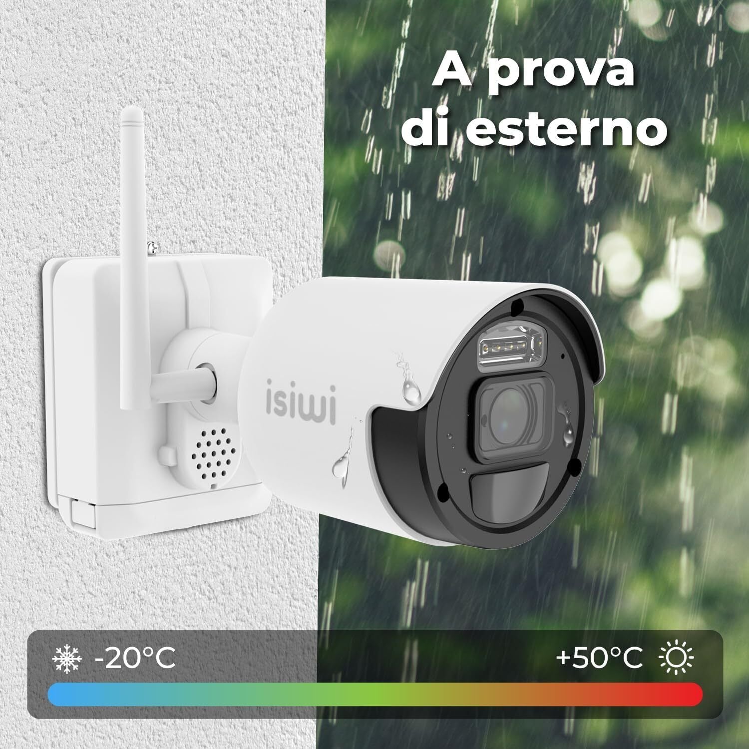 Isiwi KIT WIRELESS CONNECT AIR2 ISW-K2N8BFBTA4MP-2 GEN1 NVR 8 CANALI+ 2 TELECAMERE A BATTERIA DA 8